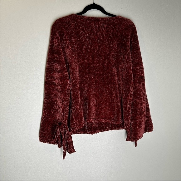 Sundance Heather Samantha Chenille Sweater Red Size Small Women’s Flare Sleeves - Picture 10 of 11